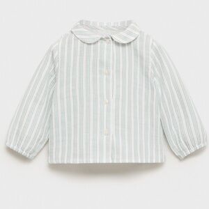 Mango Striped Cotton Long Sleeved Shirt, NWOT